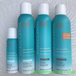 Dầu gội khô Dry Shampoo Moroccanoil 323ml ( tông tối và tông sáng) ( New 2022 )