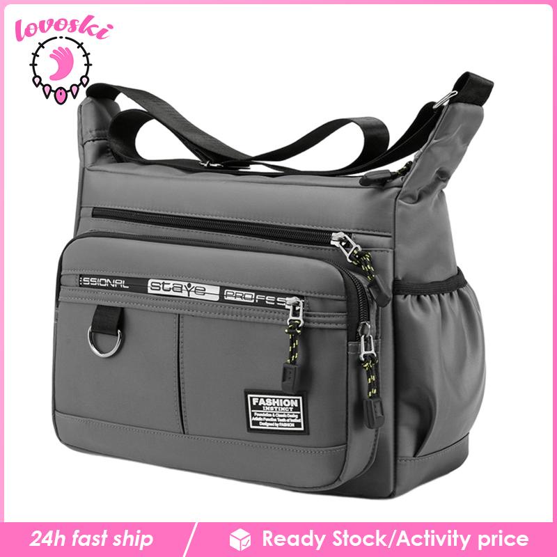 Túi Tote Nhiều Ngăn Có Khóa Kéo Thời Trang Cho Nam Và Nữ