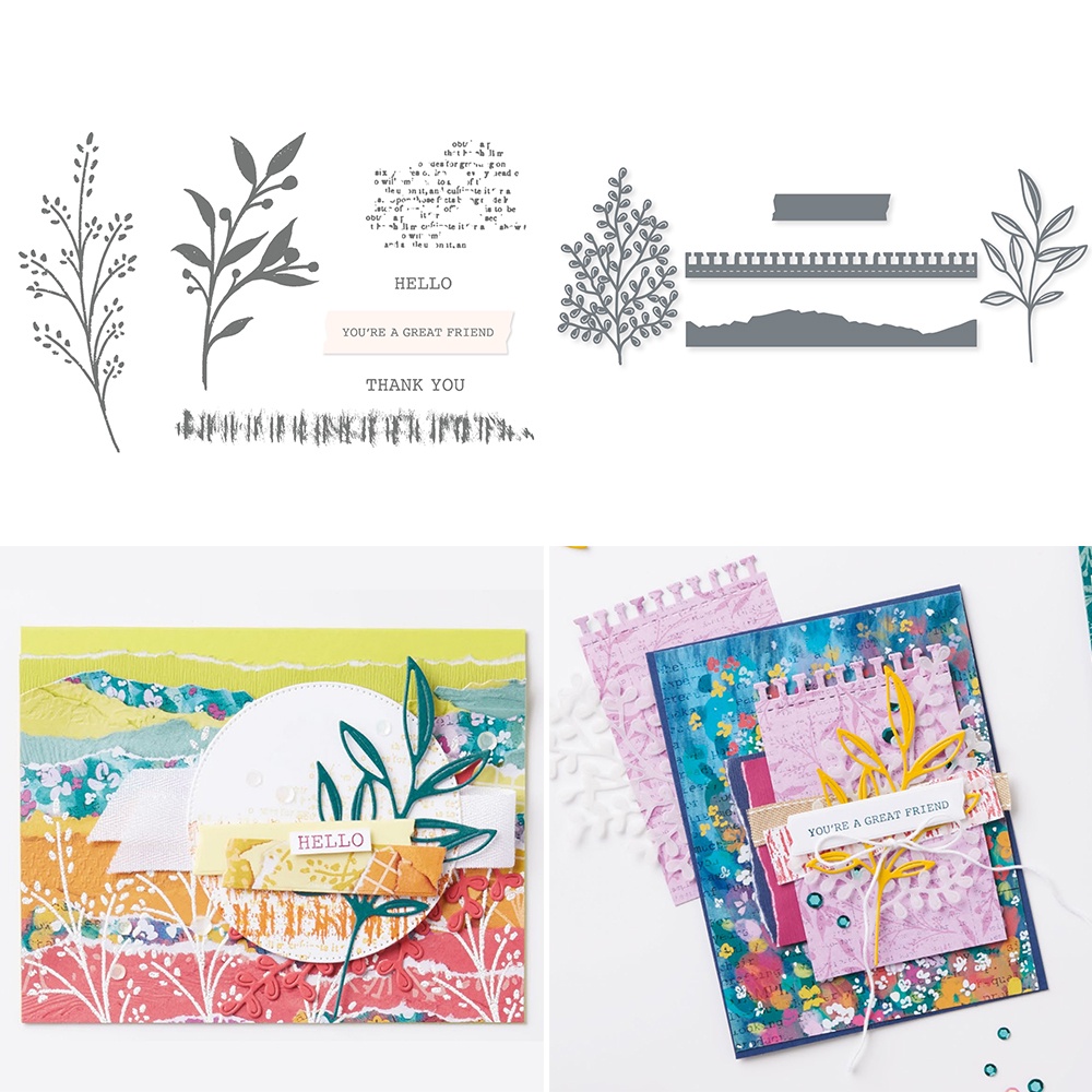 Khuôn Cắt Hình + Con Dấu Dập Nổi Họa Tiết Lá Cây Bằng Thép Carbon Dùng Trang Trí Thiệp / Album Ảnh Diy