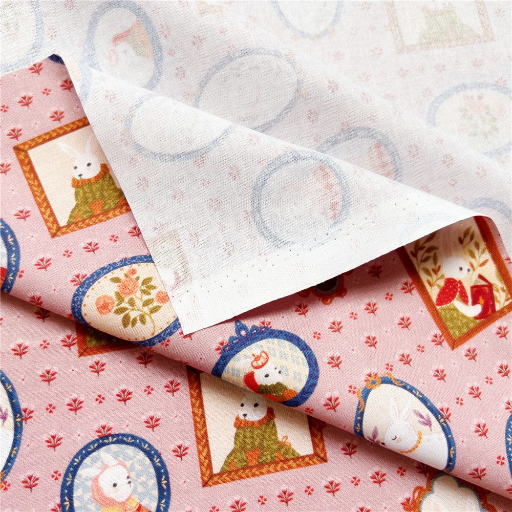 Vải Cotton Họa Tiết Chó Mèo Hoạt Hình Dùng May Vá Diy