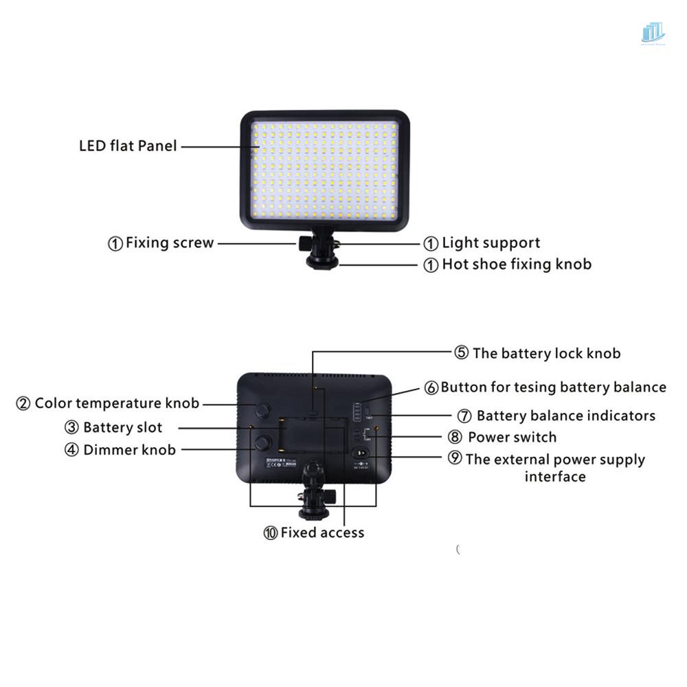 Bảng Đèn LED Siêu Mỏng TTV-204 3200K ~ 5500K Có Thể Điều Chỉnh Độ Sáng Cho Máy Ảnh Pentax DSLR NP-FM
