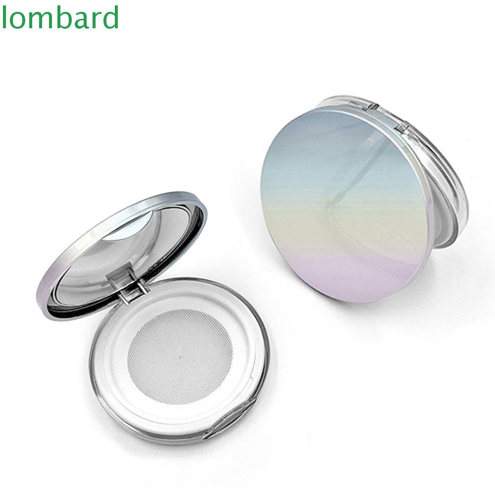 Hộp Đựng Phấn Bột Màu Đen Kèm Gương Trang Điểm Nhỏ Gọn Tiện Lợi Dành Cho Đi Du Lịch