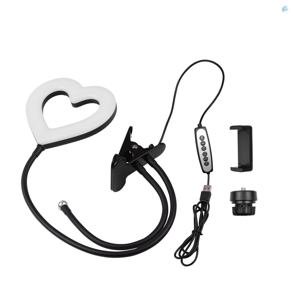 ANDOER Vòng Đèn LED 6-inch 8W 3800K-6800K Có Giá Đỡ Kẹp Tiện Dụng