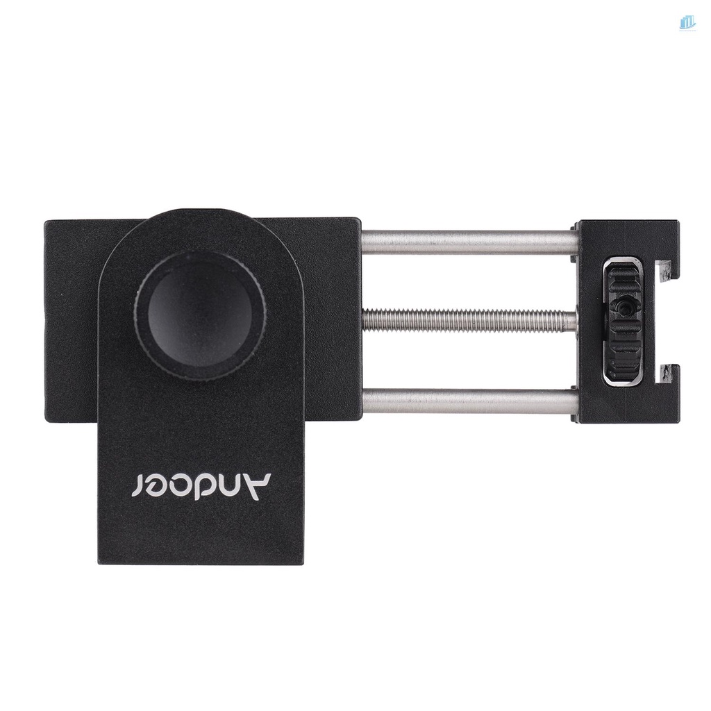 Giá Đỡ Điện Thoại Thông Minh Andoer Andoer Bằng Kim Loại Với Ngàm Gắn Micro Và Đèn LED Hỗ Trợ Quay Video