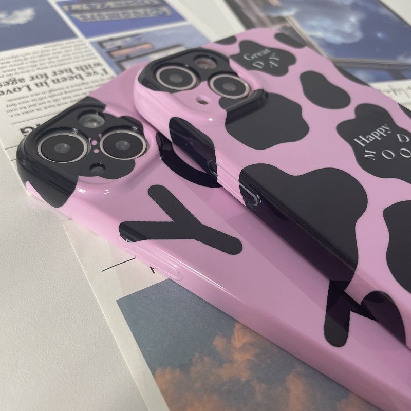 Ốp Điện Thoại Màu Hồng Họa Tiết Hoạt Hình Dễ Thương Cho Apple Promax1411ins 12 / Film 13 MC3E