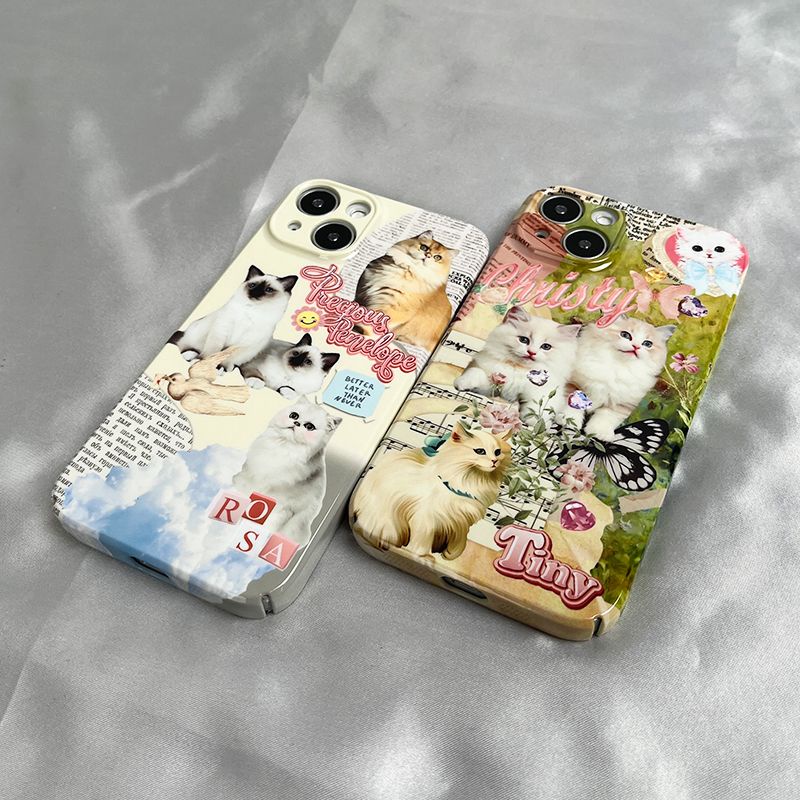 Ốp Điện Thoại Họa Tiết Chú Mèo Dễ Thương Cho Iphone Xr8iphone13 7iPhone12xs11 Apple / 14pro / OPRV