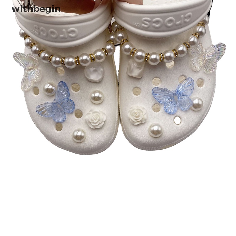 1 Set Phụ Kiện Trang Trí Giày DIY Hình Hoa Bướm Thời Trang