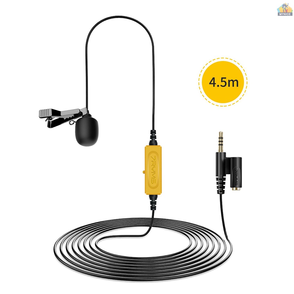 Micro Cài Áo Đa Năng mynice 7Yms S.LAV 01 Giắc Cắm 3.5mm TRRS Có Giám Sát Tai Nghe DSLR / Điện Thoại Thông Minh / Máy Ảnh