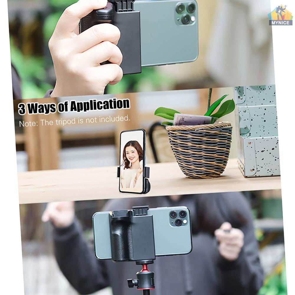 Tay Cầm Chụp Ảnh Selfie 3 Trong 1 Bằng PU Chống Rung Lắc Điều Khiển Từ Xa Cho Điện Thoại Android iOS