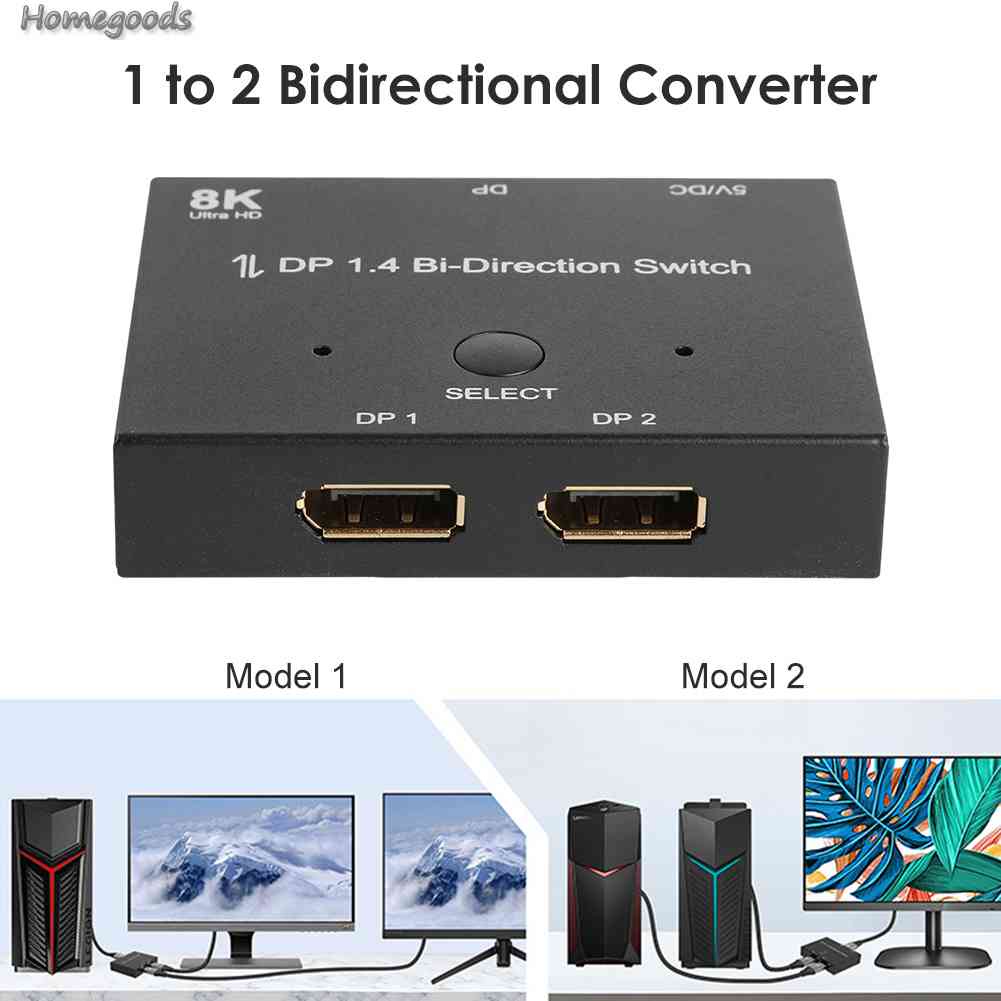 Bộ Chia Cổng DP1.4 8K 2023 1x2 / 2x1 Chất Lượng Cao