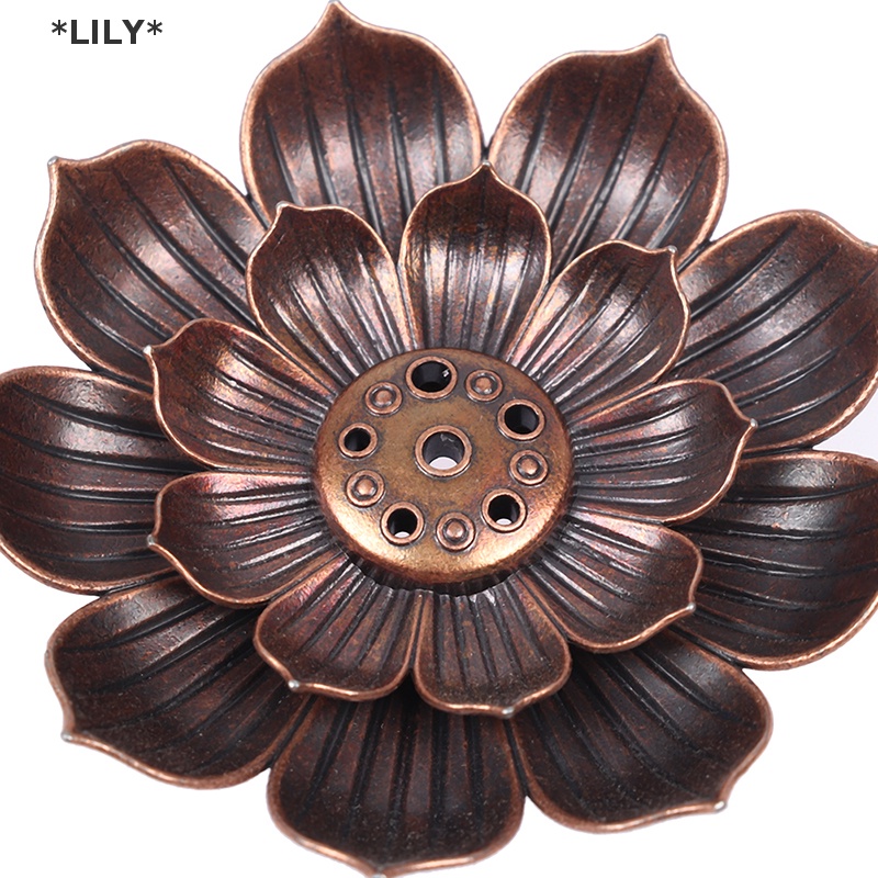 LILY Hợp Kim Hương Burner Stick chủ tấm Burner tấm Phật Giáo CuộN sen Lư Hương uuu
