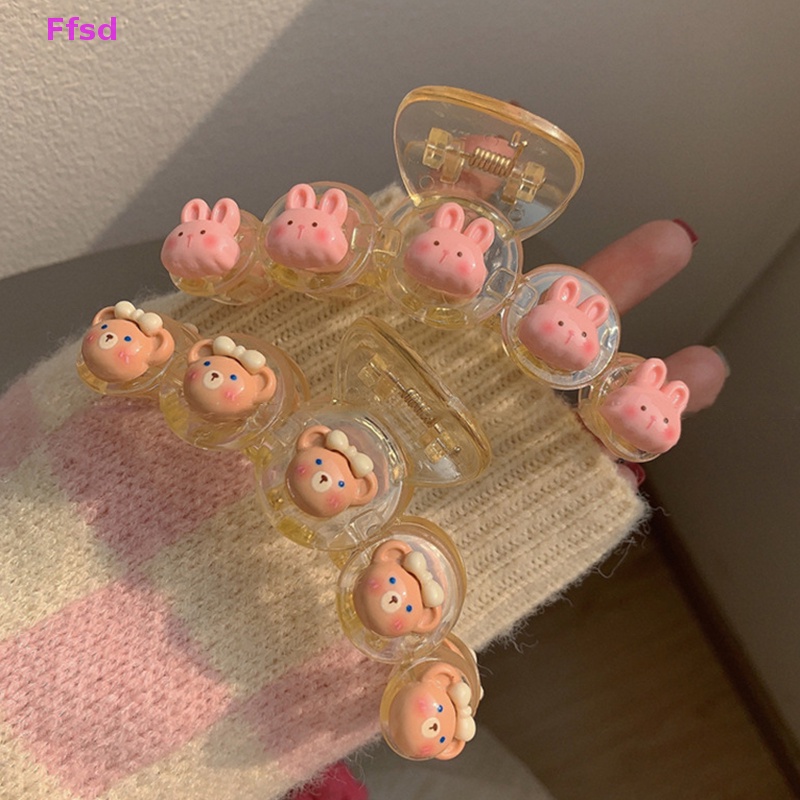 1 Kẹp Tóc Hình Quả Cherry / Gấu / Cá Mập / Hoa Tulip Cỡ Lớn Dễ Thương Cho Nữ