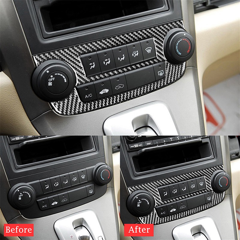 Set 2 Viền Trang Trí Bảng Điều Khiển CD Trên Xe Ô Tô Honda CR-V CRV 2007-2011