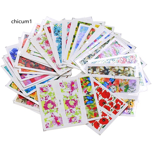 Set 50 Tấm Hình Xăm Dán Trang Trí Móng Tay Nghệ Thuật DIY