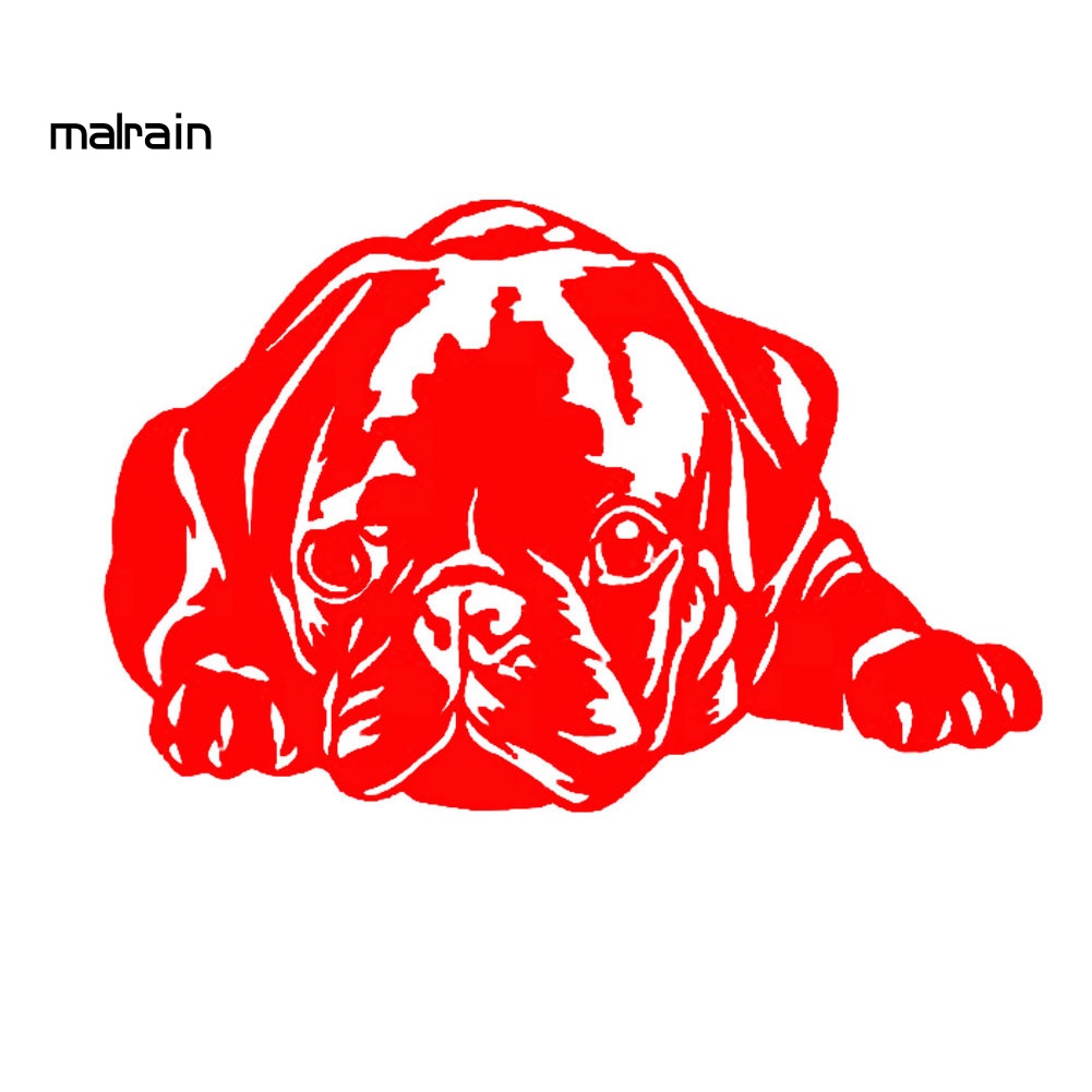 Đề Can Phản Quang Hình Chú Chó Pug Dễ Thương Dán Trang Trí Xe Hơi