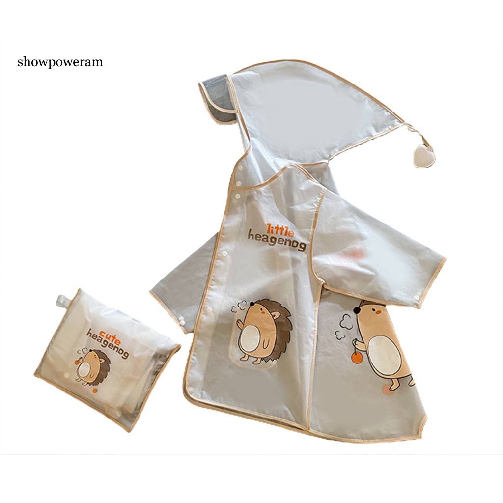 Áo Mưa Co Giãn Trong Suốt Chống Nước Có Mũ Trùm Cho Bé