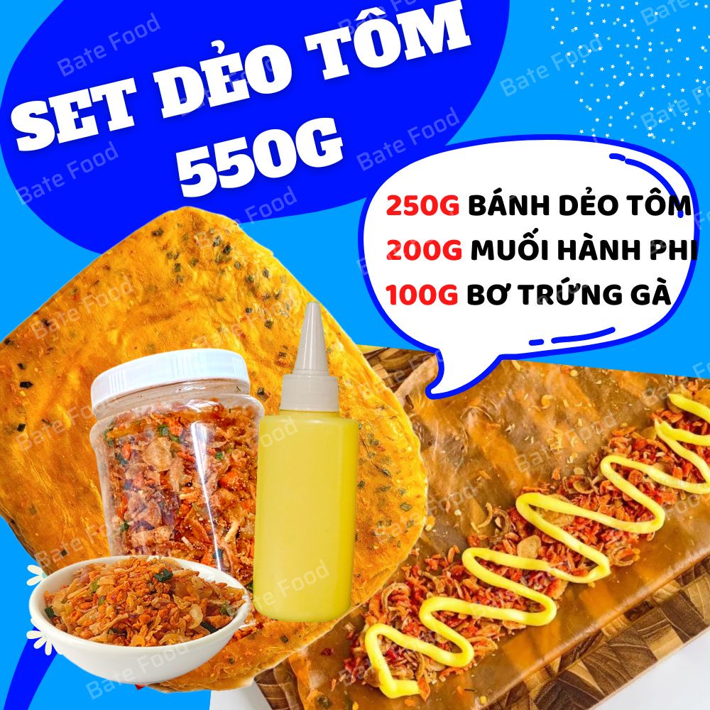 Set Bánh Tráng Phơi Sương Tây Ninh❗FREESHIP❗Siêu Khủng 1,2Kg 500g Bánh Trắng,400g Muối Tép Hành Phi,300g Bơ