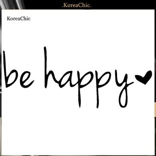 Decal chữ be happy phản quang trang trí thân xe & cửa sổ oto