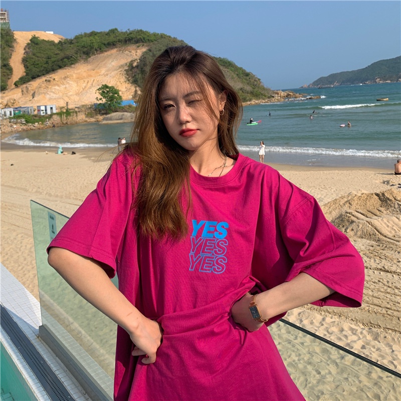 Áo Thun Tay Ngắn Cổ Tròn Dáng Rộng Bằng Cotton Nguyên Chất Phong Cách Âu Mỹ Thời Trang Đường Phố