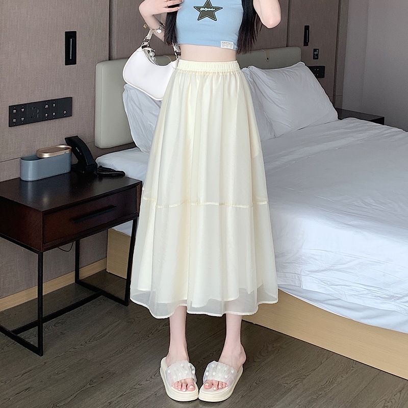 SUXI Chân Váy Chữ A Lưng Cao Màu Sắc Thời Trang Mùa Hè Cho Nữ