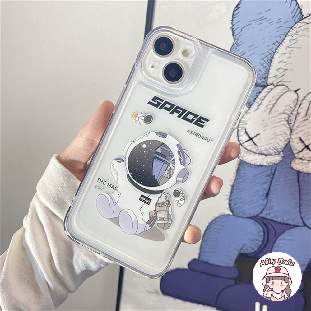 Ốp Điện Thoại TPU Mềm Trong Suốt Chống Sốc In Hình Phi Hành Gia Cho IPhone 14 Pro Max 11 12 11 Pro Max X XS 7Plus
