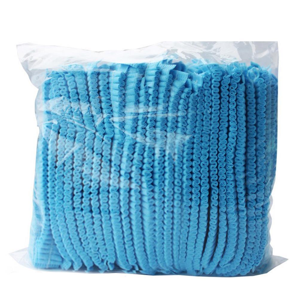 Set 100 Mũ Lưới Trùm Đầu Làm Việc Hóa Học / Phục Vụ Thực Phẩm Sử Dụng Một Lần