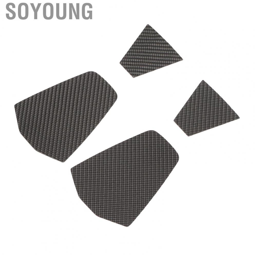 Soyoung Seat Headrest Panel  Carbon Fiber UTV Trim Decorative 4Pcs Easy Installation Protective for RZR PRO XP 2021 Onwards
