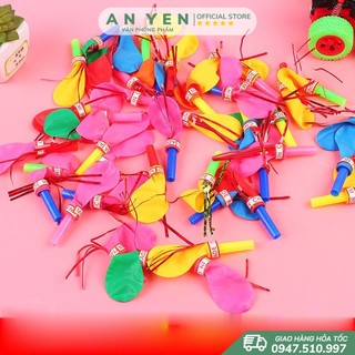 Đồ chơi kèn , còi thổi bong bóng sinh nhật có tiếng thú vị cho bé