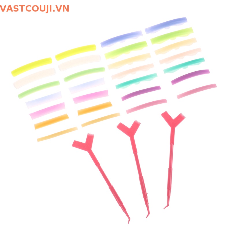 Bộ Dụng Cụ Đệm Nâng Lông Mi Bằng Silicon Tiện Dụng
