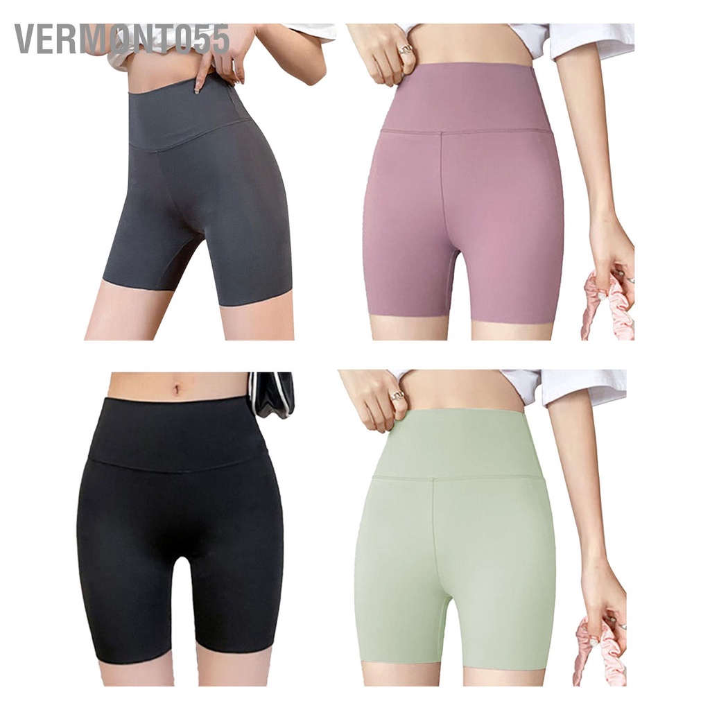 Vermont055 Quần Legging Nữ Mùa Hè Thời Trang In Chữ Thoáng Khí Co Giãn Cao Short Thể Thao Lưng