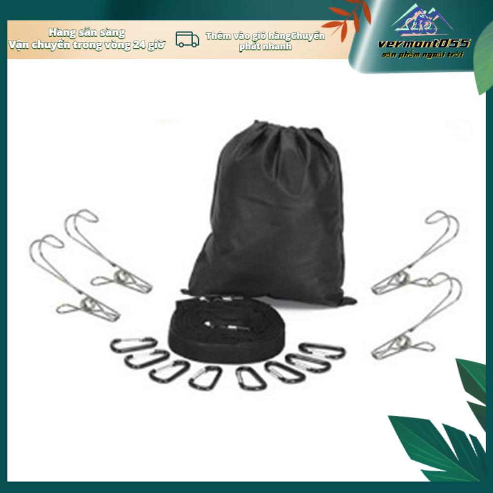 Vermont055 Cắm Trại Dây Buộc Ngoài Trời Phơi Quần Khu Đeo Lưu Trữ Lều Có Khóa D