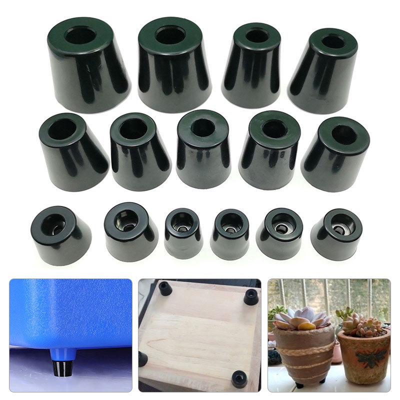 Set 8 Đệm Cao Su Chống Trượt Chống Sốc Màu Đen Cho Chân Loa Nội Thất