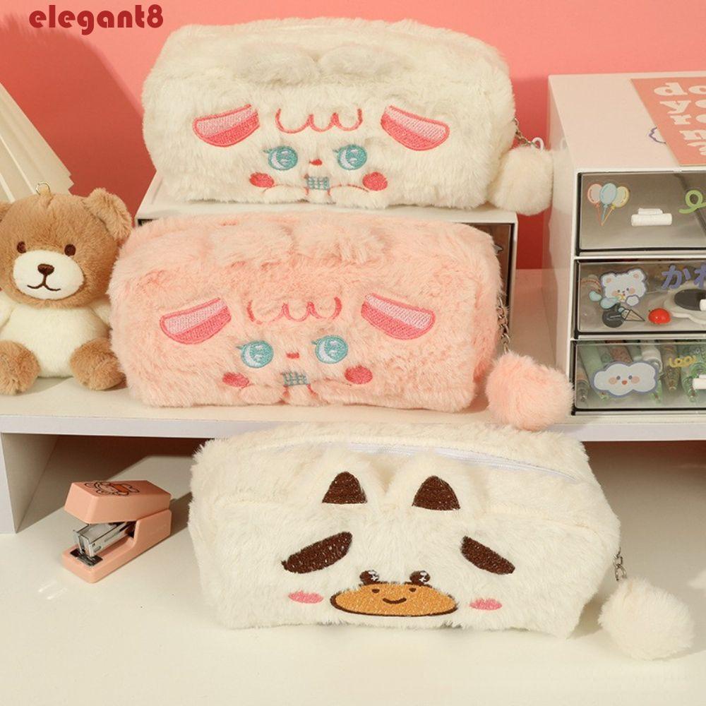 Túi Đựng Bút Chì Sức Chứa Lớn Có Khóa Kéo Phong Cách Hàn Quốc Dễ Thương Cho Học Sinh