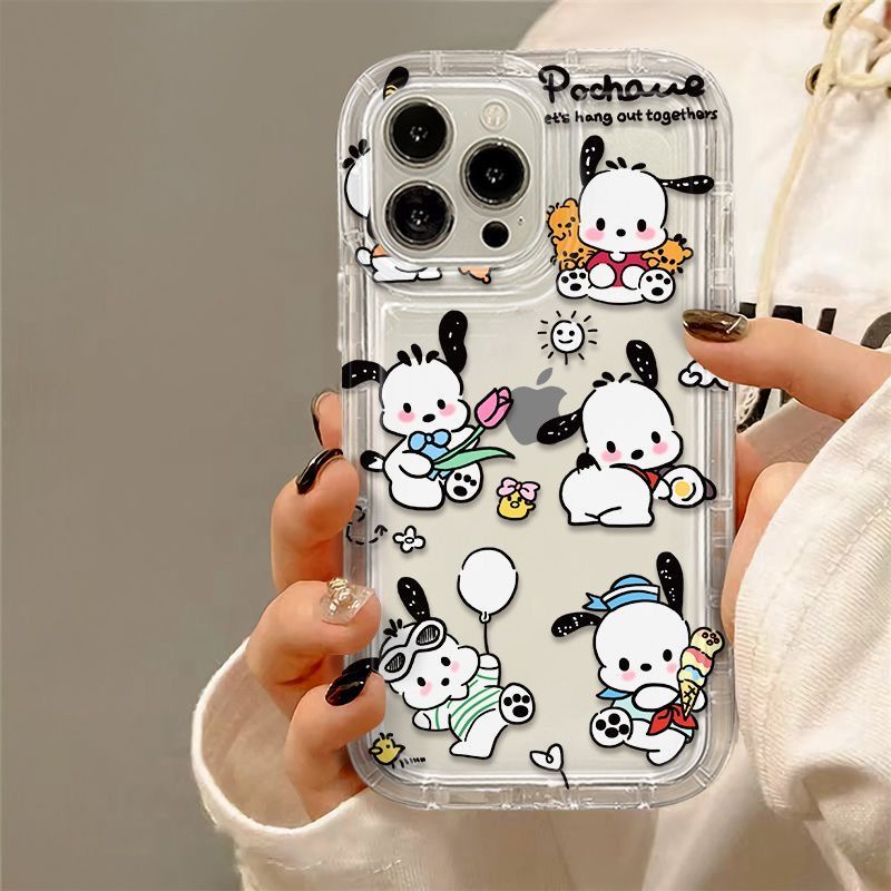 ✅Ốp Điện Thoại Silicon Màu Trong Suốt Hình Chú Chó Pacha HJ0U Cho Iphone 14pro 13 118P Xr 12 xs 7max