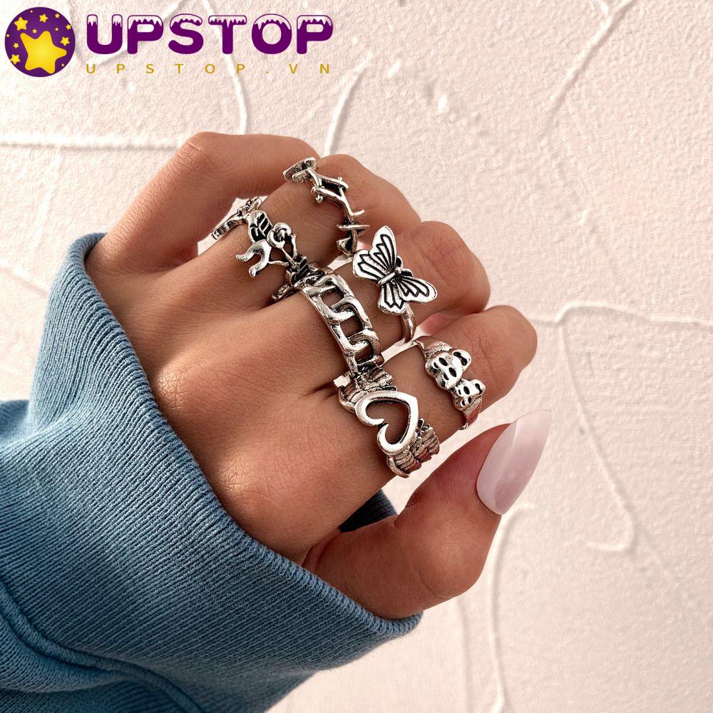 Bộ Nhẫn Hình Bướm Phong Cách Vintage Dành Cho Nữ