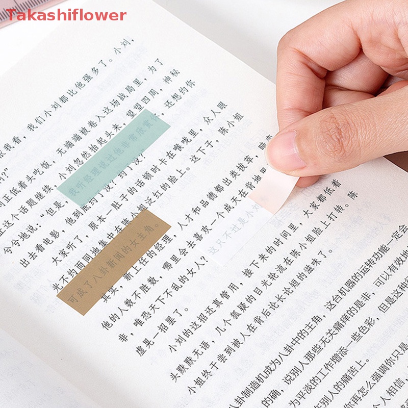 (Takashiflower) 200 Tờ Giấy Ghi Chú Đánh Dấu Trang Sách Hình Morandi Tabs Đáng Yêu Dành Cho Văn Phòng Trường Học Papeleria