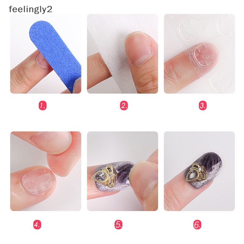 Bộ 240 Miếng Dán Hai Mặt Màu Trong Suốt Dùng Trang Trí Móng Tay