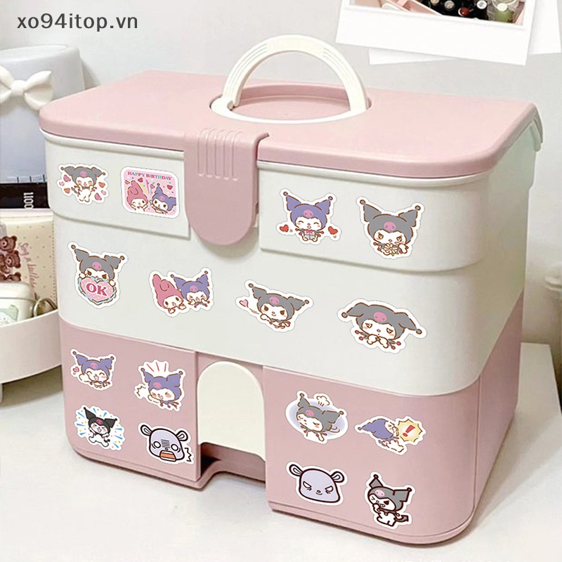 Xoitop Nhãn Dán Anime Kuromi Chống Thấm Nước Trang Trí Xe Đạp / Ván Trượt / Laptop / Điện Thoại