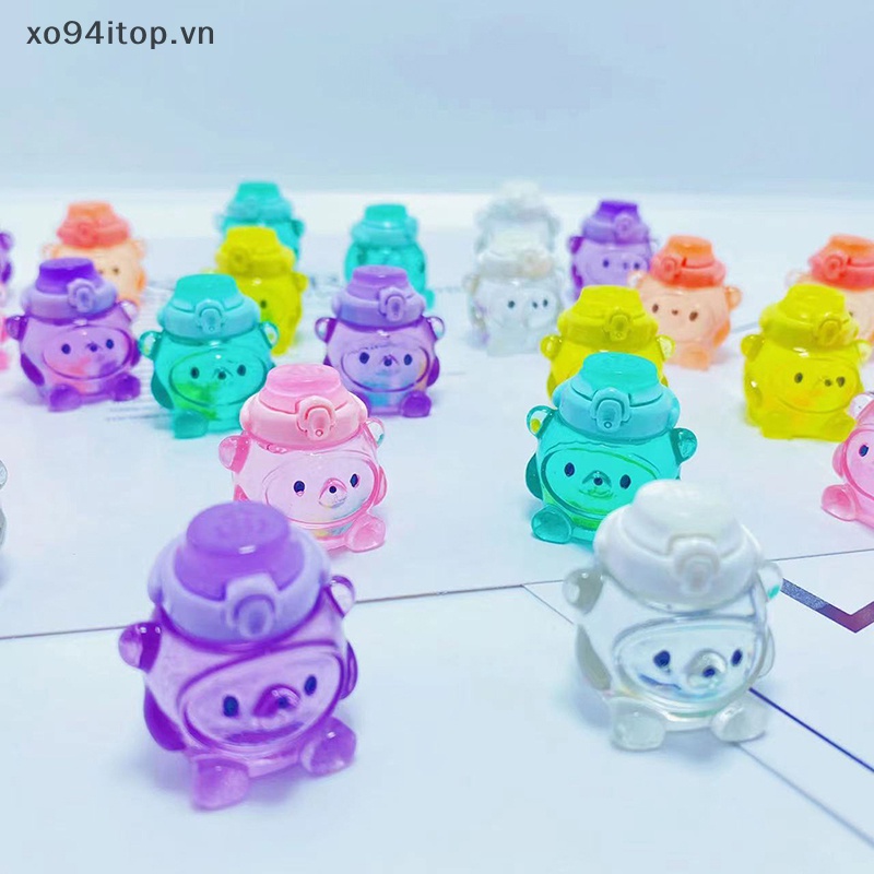 Xoitop Set 2 Mô Hình Gấu Mini Bằng Nhựa Resin Trang Trí Điện Thoại DIY
