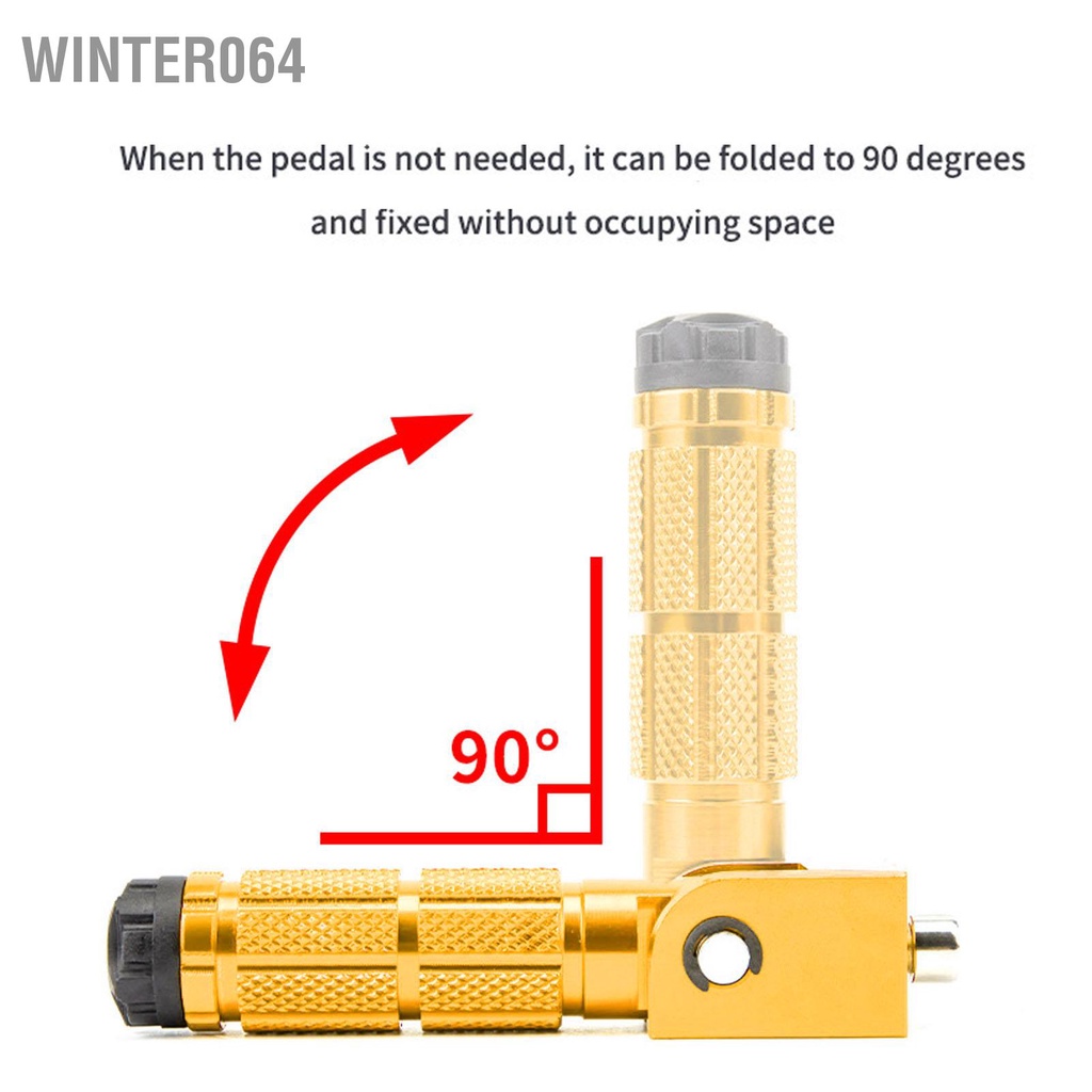 Winter064 2 Chiếc Xe Máy Có Thể Gập Lại Chân Chốt M8 Chống Trượt Hợp Kim Nhôm Đa Năng Cho Đạp ATV UTV Go Kart