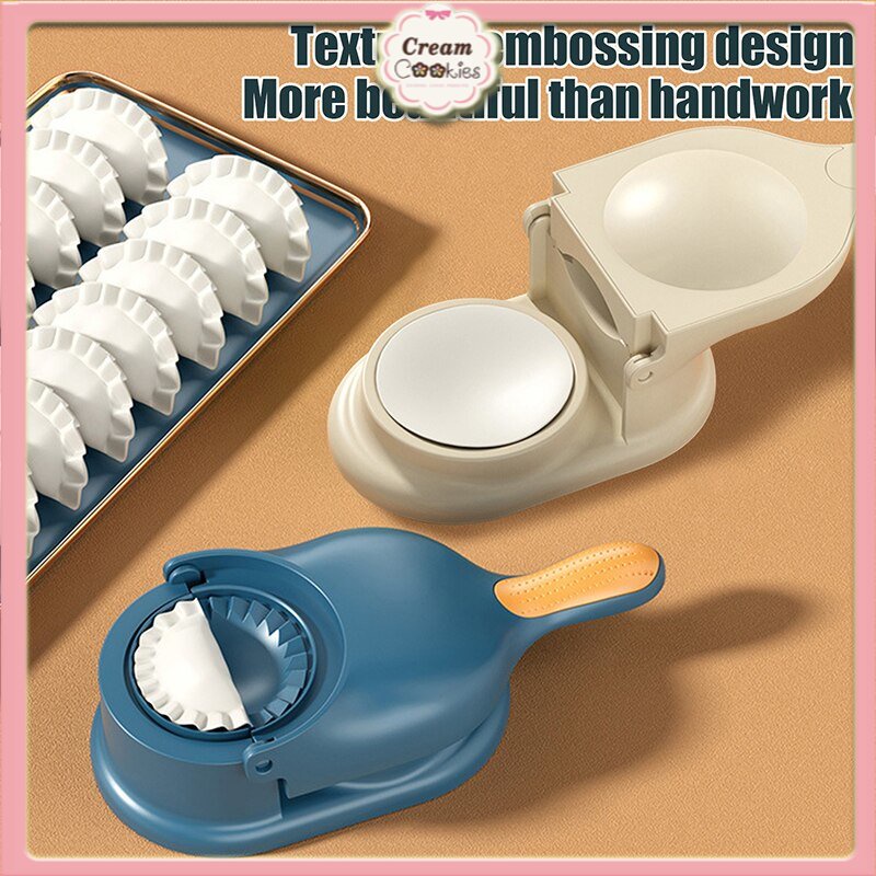 Dụng Cụ Ép Bột Bánh Siêu Nhanh, Khuôn Làm Bánh Bao, Bánh Há Cảo Tích Hợp 2 Trong 1 Tạo Hình Và Làm Bánh Tiện Dụng