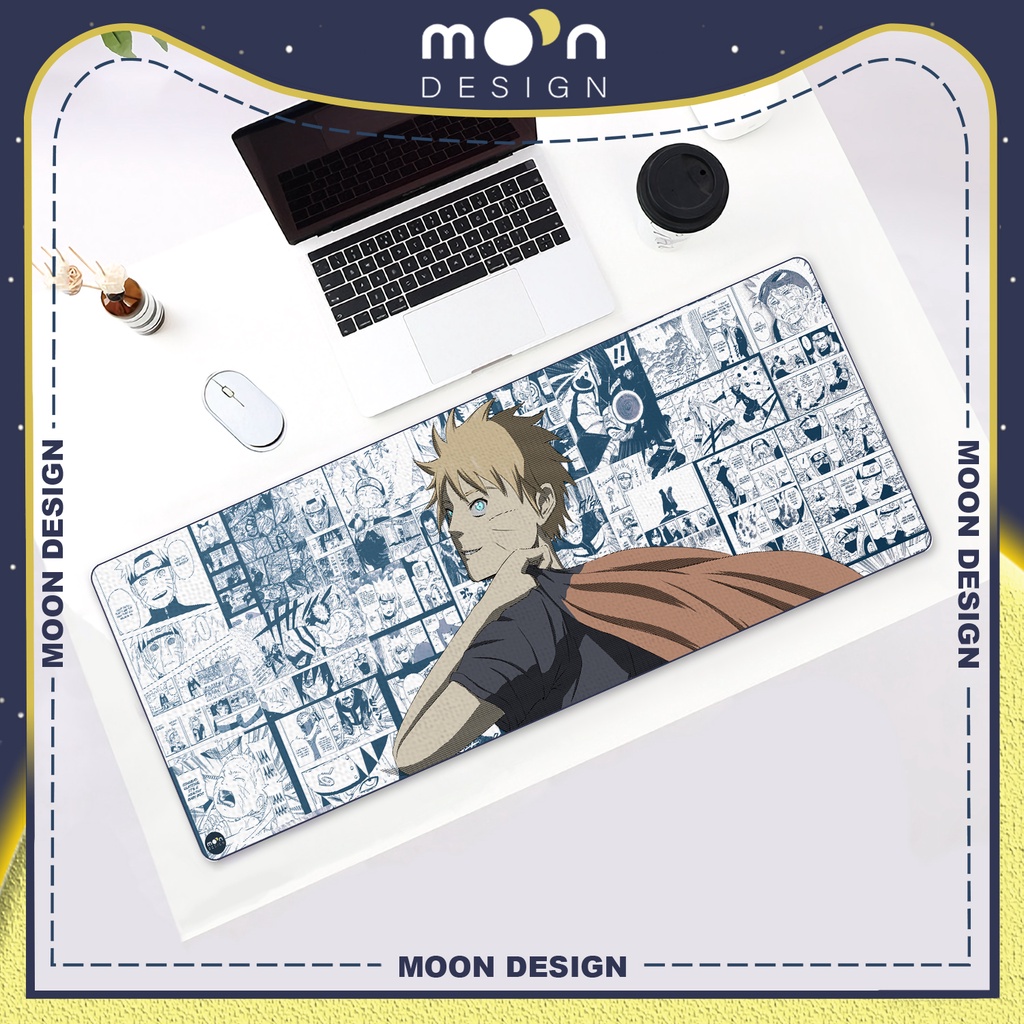 Miếng Lót Chuột Gaming in hình Anime Naruto x Truyện Tranh Pad Decor bàn làm việc size Tròn 25/35/21x26/25x31