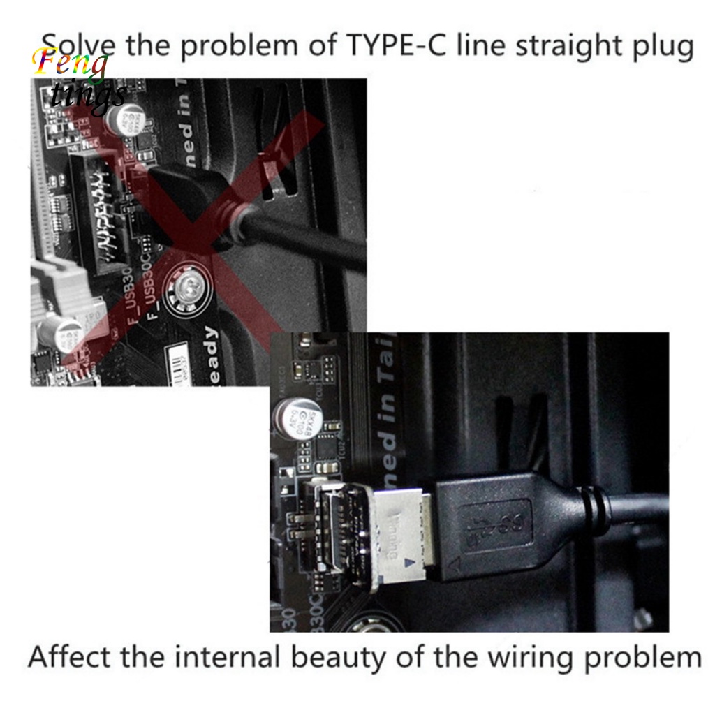 Bộ Chuyển Đổi Bo Mạch Chủ USB3.1 Type-E 90 Độ Ổn Định Cao Cho Máy Tính