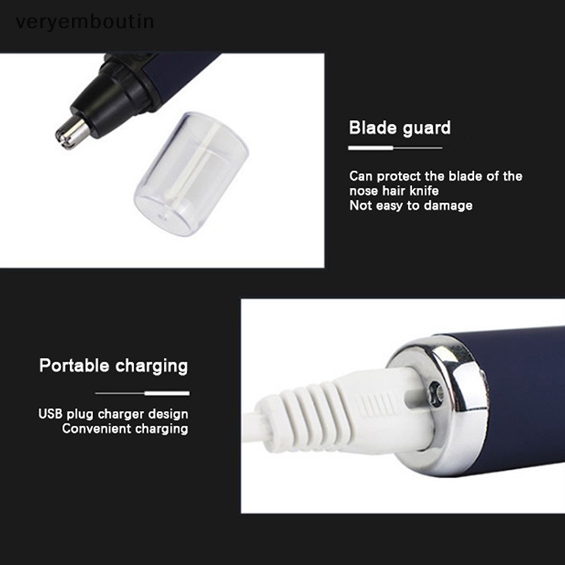 Bộ Tông Đơ Cắt Tóc Mũi Chống Thấm Nước Sạc USB Tiện Lợi