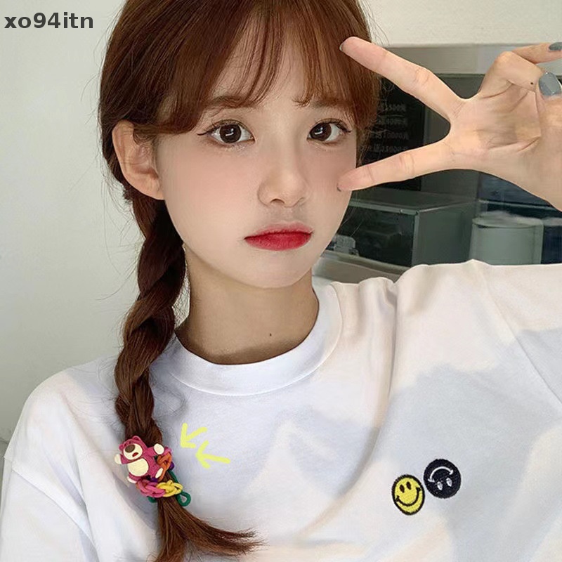 Tn Vòng Tay Dây Cao Su Bện Thủ Công Hình Gấu Dâu Tây Dễ Thương Cho Cặp Đôi Bạn Trai Bạn Gái n