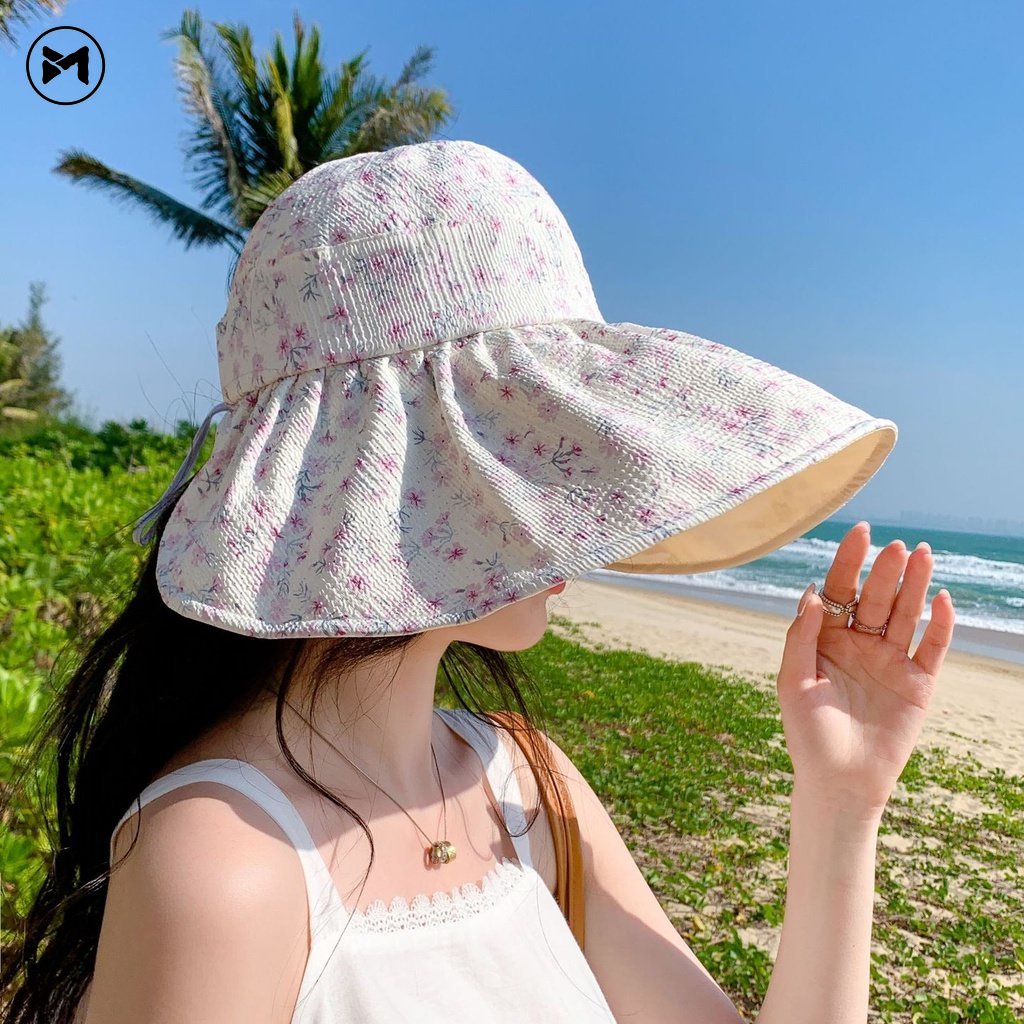 Mũ Cói Rộng Vành Che Nắng Chống Tia UV Màu Đen Thời Trang Mới 2023