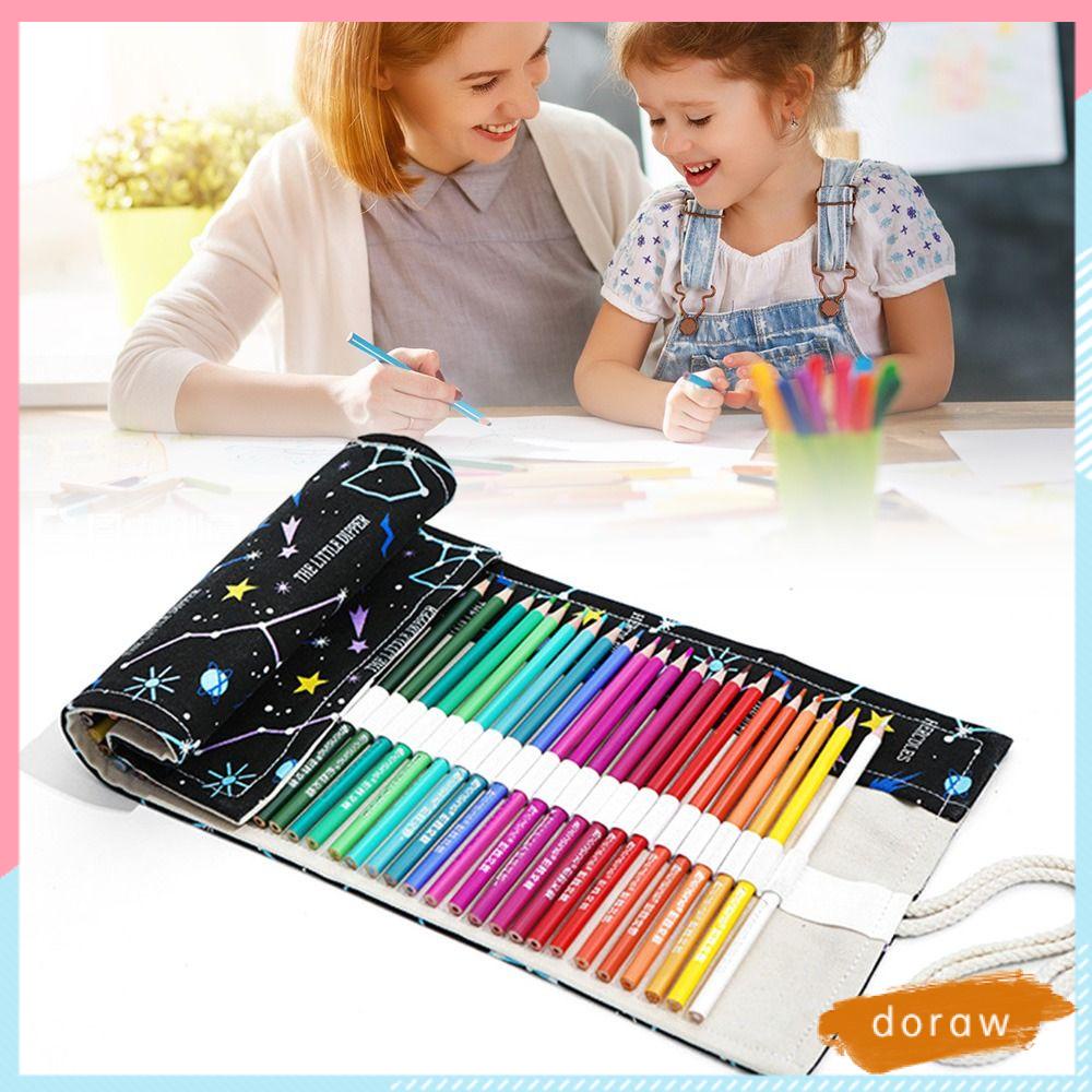 Túi Cuộn Đựng Cọ Trang Điểm 24 / 36 / 48 / 72 Lỗ Tiện Dụng Ốp