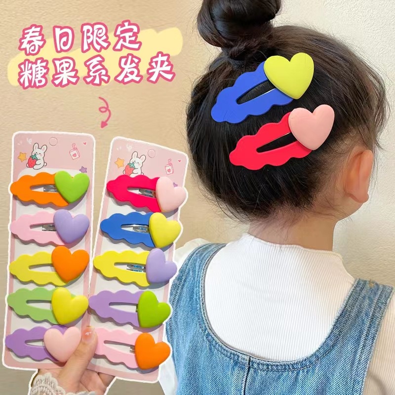 Kẹp Tóc BB Họa Tiết Gấu / Dâu Tây / Ngôi Sao Hoạt Hình Thời Trang Mùa Hè