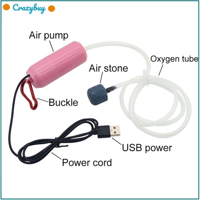 Cr Máy Bơm Oxy Tiết Kiệm Năng Lượng Cổng Sạc Usb Cho Bể Cá