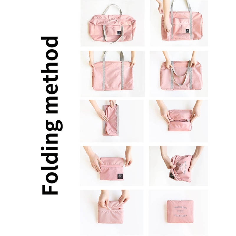 Túi Xách Du Lịch Cỡ Lớn Bằng Nylon Chống Nước Có Thể Gấp Gọn Thời Trang Cho Nam Nữ